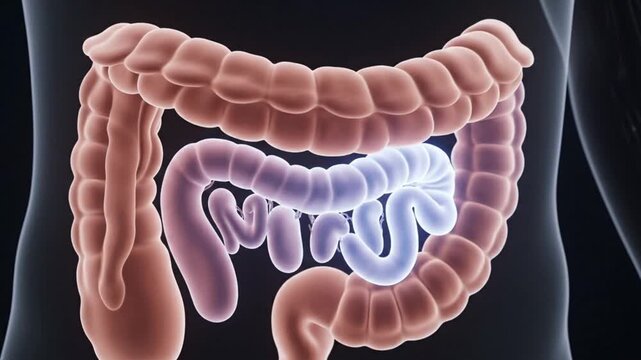 Human Intestines and Colon 3D Animation - Visualizing the Digestive System