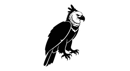 Majestic Harpy Eagle Illustration A Symbol of Power and Grace.