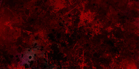 Abstract background with Scary Red and black horror background. Dark grunge red concrete. Grungy red canvas background or texture. Textured Smoke. Dark Red Smoke Cloud Texture Background.