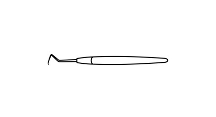 Dental Explorer Illustration A Detailed Look at a Dental Tool.