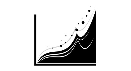 Abstract Growth Chart Illustration with Rising Trend.