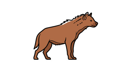 Cartoon Hyena Illustration Wildlife Animal Drawing.
