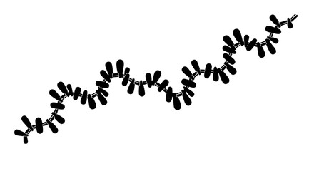 Abstract Black and White Garland Illustration for Festive Decoration.