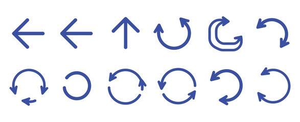 Air Flow Arrows Set Vector Illustration Showing Directional Motion Symbols in Clean Minimal Style for Technical Diagrams and Instructional Graphics on Light Background Design
