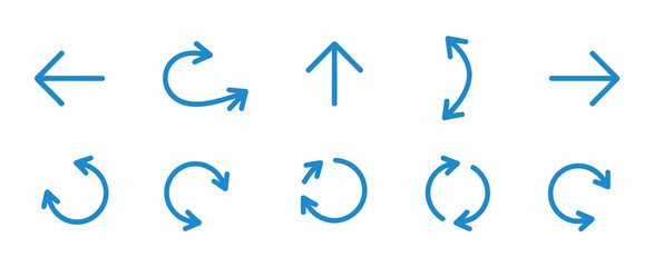 Air Flow Arrows Set Vector Illustration Showing Directional Motion Symbols in Clean Minimal Style for Technical Diagrams and Instructional Graphics on Light Background Design