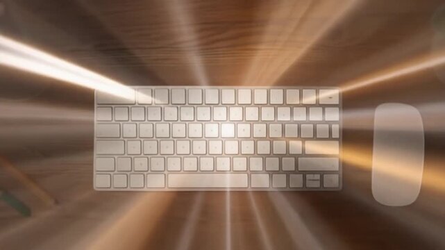 Creative Workspace Transforming into a High Speed Data Stream.