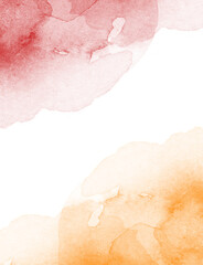 Soft watercolor wash background with pink and orange hues