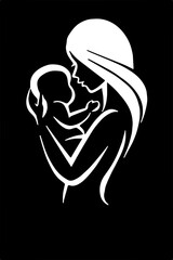 Loving mother hugs her little baby .mother's love for her baby