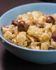 Roasted Cauliflower and Mushrooms in Bowl – Cozy Fall Veggie Side Dish