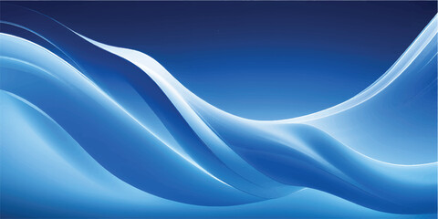 Abstract blue flowing lines and dynamic curve wave pattern design vector illustration light backdrop