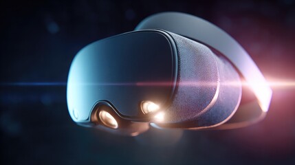 VR headset, futuristic, illuminated, technology, gaming