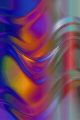 Swirling Multicolor Waves in Abstract Liquid Motion
