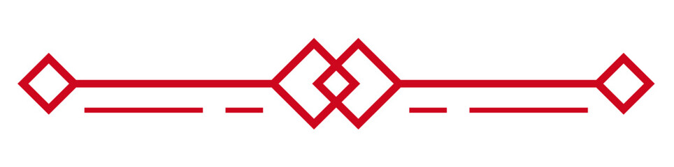 Fototapeta premium Chinese Oriental Border Vector, Traditional Asian Japanese Decorative Corners, Festive Ornaments, and Classic Separator Elements