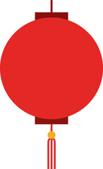 Obraz premium Bright red chinese lantern hanging during lunar new year celebrations symbolizing good fortune and festive atmosphere, creating a joyful ambiance.