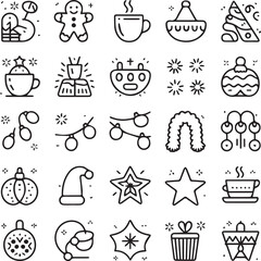 The Ultimate Christmas and Winter Vector Super Bundle Mega Collection of Holiday Icons Scandinavian Decor Cozy Home Festive Food Seamless Patterns and Cute Characters