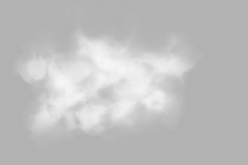 soft white cloud overlay on transparent background, fluffy mist fog texture for design