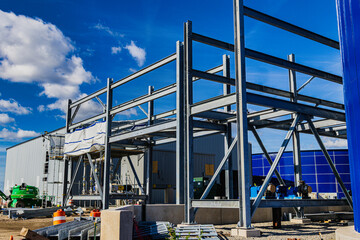 infrastructure. the framework for a large industrial building