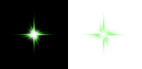 Vibrant Green Lens Flare Effect: Abstract Star Light Burst Overlay PNG،Vector Green Sparks isolated