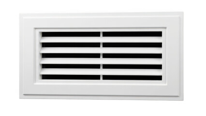 White ventilation grille isolated on transparent background