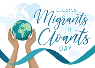 Closing Migrants Day Global Awareness Concept Illustration