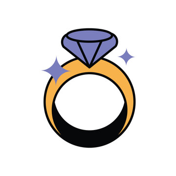 Ring vector icon stcok