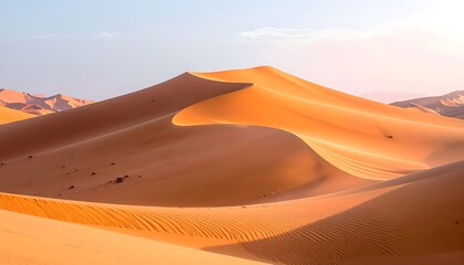 Golden desert sand dunes create a stunning natural landscape for a memorable holiday adventure