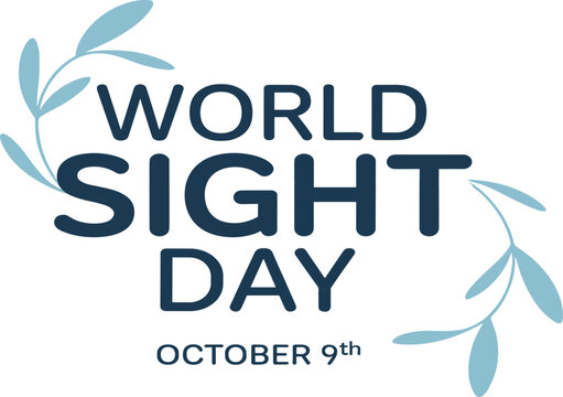 World Sight Day awareness design, vision health celebration graphic, eye care campaign illustration, global sight protection event poster for October 9 observance