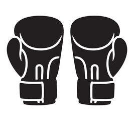 Boxing gloves, vector icon illustration
