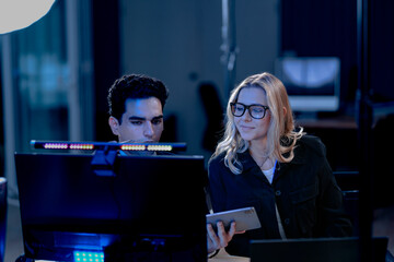 Future AI validation meeting. Human oversight lead points out discrepancies comparing AI generated...