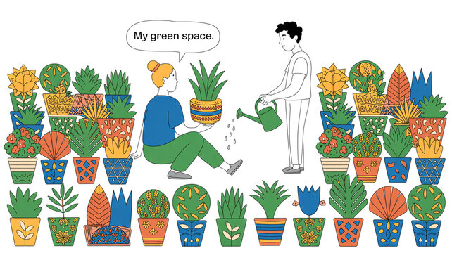 Vector cartoon illustration set of spring flowers, summer fruit, and autumn vegetable garden plants, leaf, and tree icons for nature design