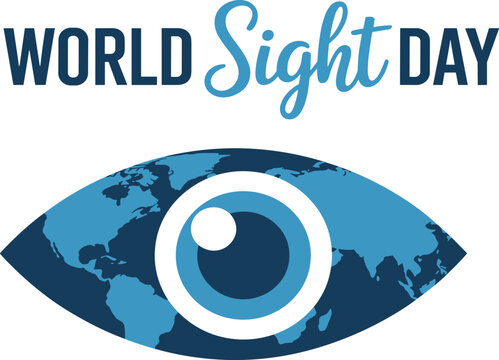 World Sight Day logo design, global eye awareness symbol, vision care illustration, eyesight protection graphic, international health campaign icon for prevention