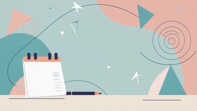 Abstract modern background with a blank desk calendar and pen for planning schedules, organizing events, and managing appointments - Powered by Adobe