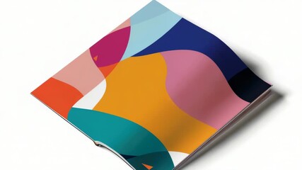 Video A vibrant magazine cover with colorful s and typography