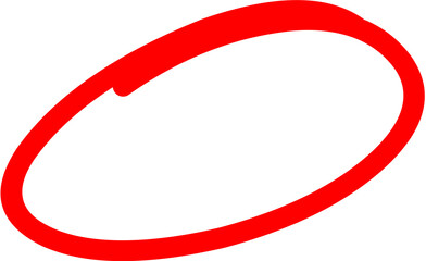 Hand Drawn red Circle Png Abstract red circular brush stroke design with marker texture. Hand drawn red circle frame with bold marker brush stroke effect.