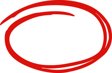 Hand Drawn red Circle Png Abstract red circular brush stroke design with marker texture. Hand drawn red circle frame with bold marker brush stroke effect.