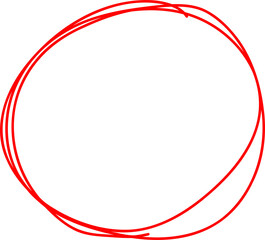 Hand Drawn red Circle Png Abstract red circular brush stroke design with marker texture. Hand drawn red circle frame with bold marker brush stroke effect.