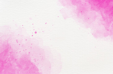 Abstract background texture, soft colors pink and white watercolor gradients hand-painted. High resolution ink texture for design. Blank place for text. Color drops