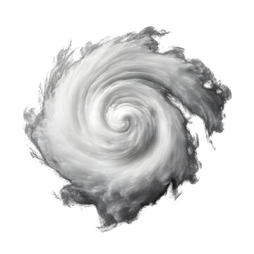 PNG hurricane swirls with intense power on transparent background