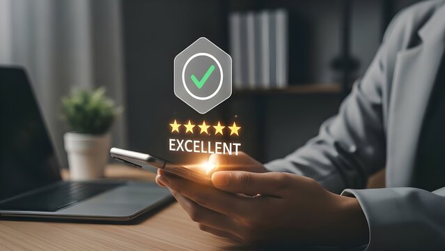 Businessman and woman working on laptop computer at office desk