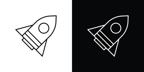 Rocket launch icons vector template, EPS 10 for design