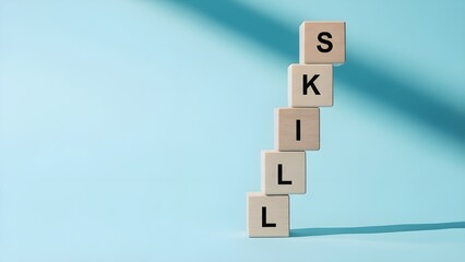 Risk management concept uses crossword puzzle cubes with text to illustrate success and failure in a 3D business design