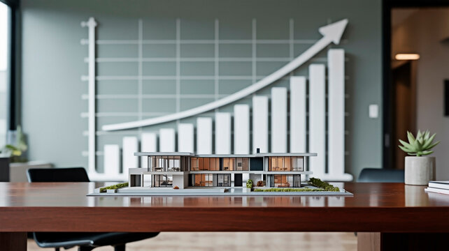 Property model and graph representing growth. - Powered by Adobe