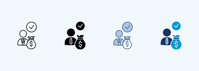 business deal multiple style icon