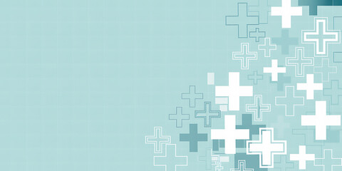 Medical and Healthcare Background with Geometric Plus Signs for Positive Impact
