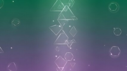 Abstract geometric shapes on a gradient background, representing modern design elements and concepts