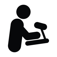 Public speaker icon, person speech and communication symbol in pictogram illustration