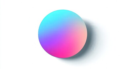 Abstract gradient circular badge isolated on white background