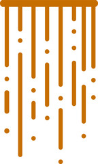 Abstract Brown Drips on Black Background