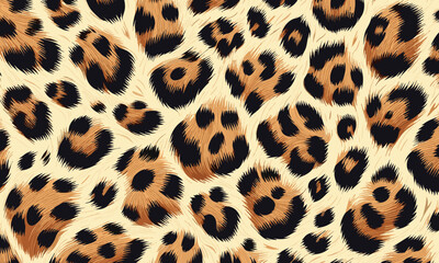 Realistic wild animal skin fur texture of a leopard's coat