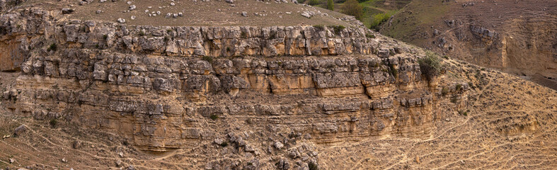 There are many paths in the mountains left by animals.